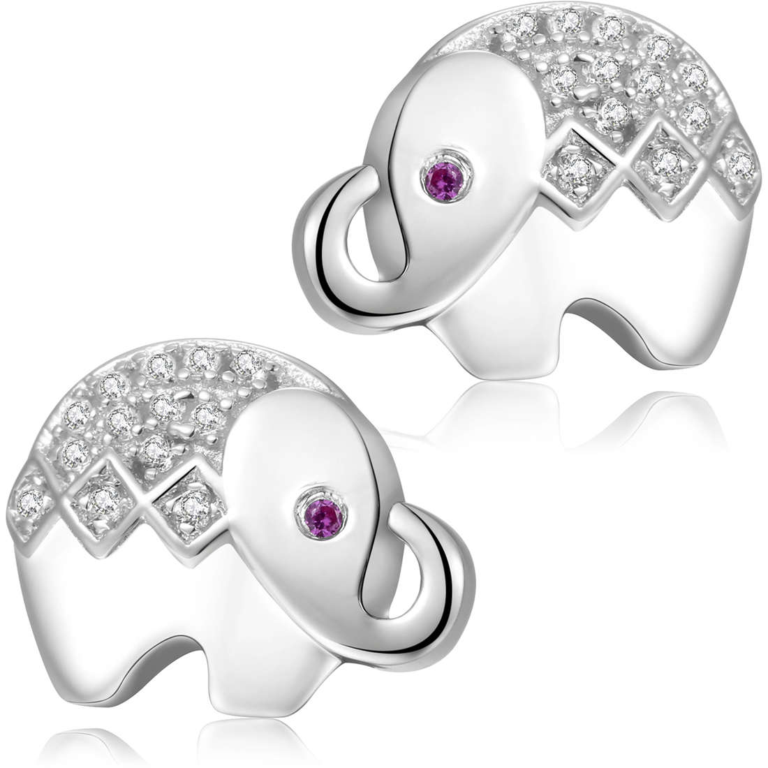 ear-rings jewel 925 Silver woman jewel Zircons RSOA28
