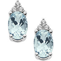 ear-rings jewel Gold woman jewel Diamond, Aquamarine ORQ 227