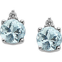 ear-rings jewel Gold woman jewel Diamond, Aquamarine ORQ 229