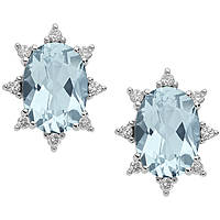 ear-rings jewel Gold woman jewel Diamond, Aquamarine ORQ 234