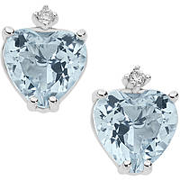 ear-rings jewel Gold woman jewel Diamond, Aquamarine ORQ 235