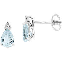 ear-rings jewel Gold woman jewel Diamond, Aquamarine ORQ 242
