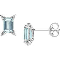 ear-rings jewel Gold woman jewel Diamond, Aquamarine ORQ 256