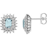 ear-rings jewel Gold woman jewel Diamond, Aquamarine ORQ 261