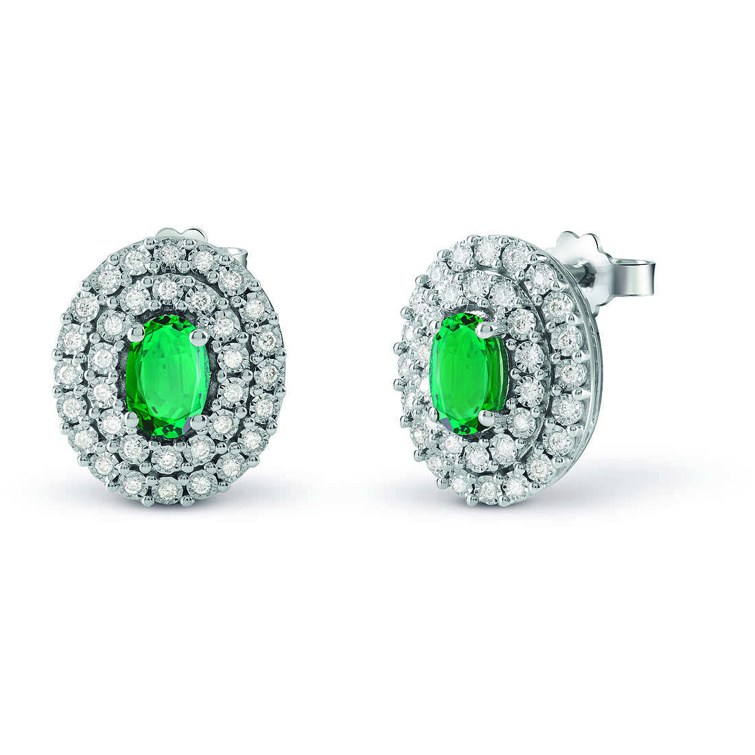ear-rings jewel Gold woman jewel Diamond, Emerald 20093035