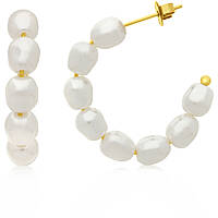 ear-rings jewel Steel woman jewel Pearls AC-O069G1