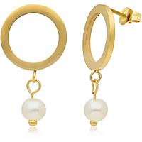 ear-rings jewel Steel woman jewel Synthetic Pearls AC-O025G