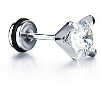 ear-rings Steel man jewel Crystal TK-O114W