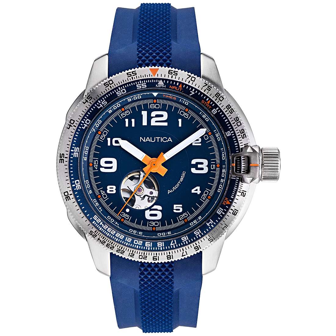 mechanical watch Steel Blue dial man Mission Bay NAPMBF902