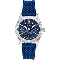 multifunction watch Steel Blue dial woman Pacific Beach NAPPBS036