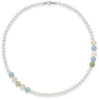 necklace jewel 925 Silver, Gold woman jewel Pearls FWQ 367