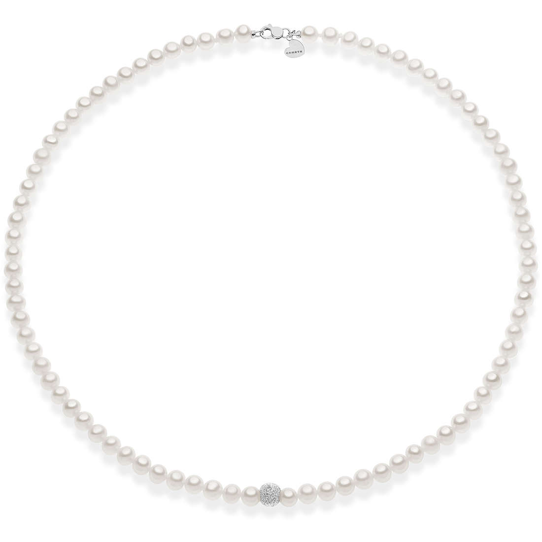 necklace jewel 925 Silver, Gold woman jewel Pearls KFWQ 276