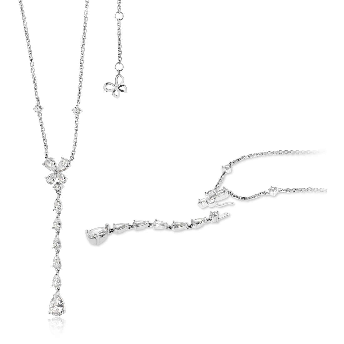 necklace jewel 925 Silver woman jewel Crystals GLA 151