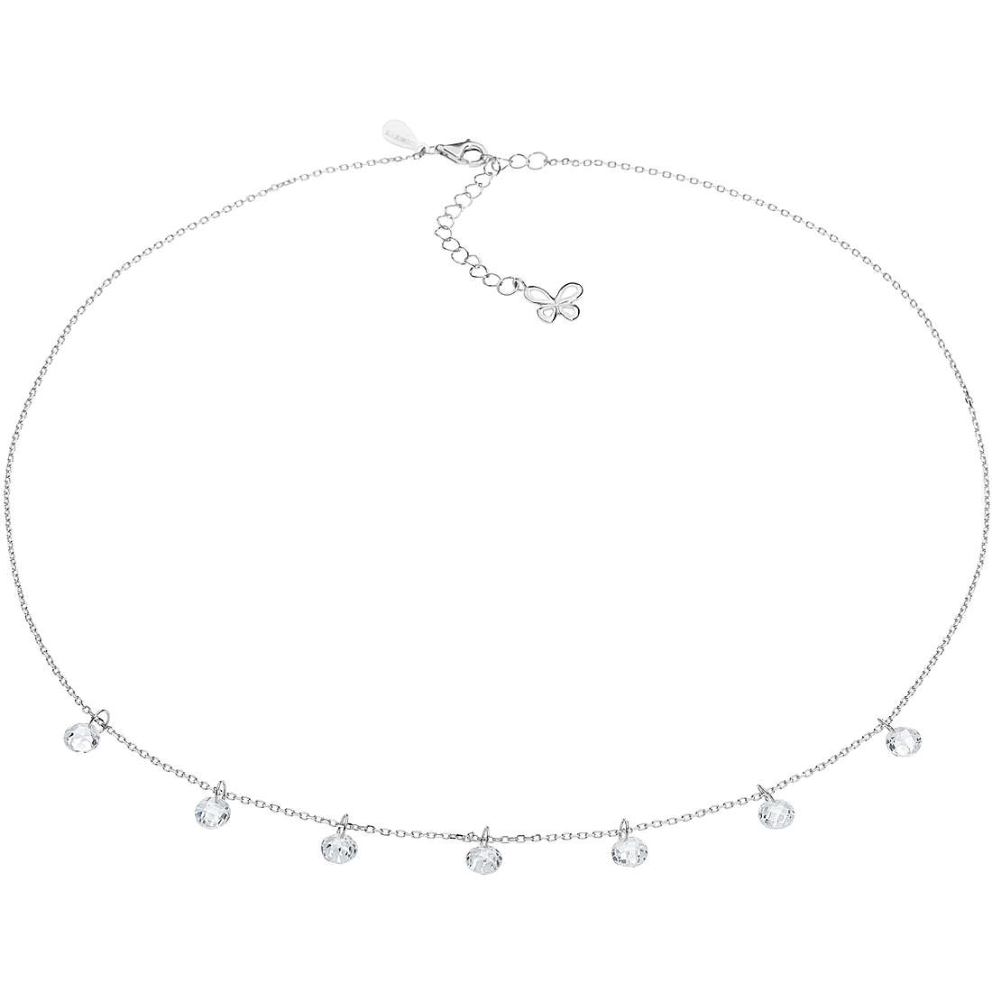necklace jewel 925 Silver woman jewel Crystals GLA 168