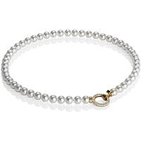 necklace jewel 925 Silver woman jewel Pearls, Zircons GR640D
