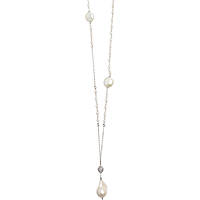 necklace jewel 925 Silver woman jewel Pearls, Zircons GR780
