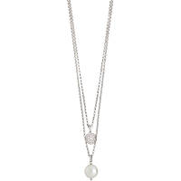 necklace jewel 925 Silver woman jewel Pearls, Zircons GR785
