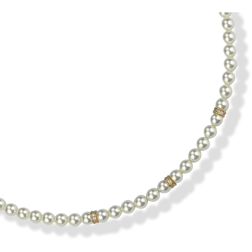 necklace jewel 925 Silver woman jewel Pearls, Zircons GR817D