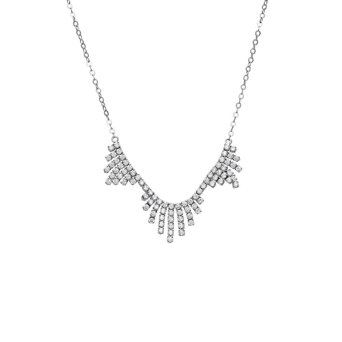 necklace jewel 925 Silver woman jewel Zircons 20069758