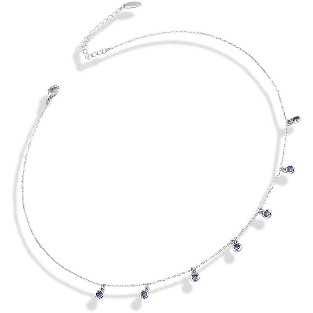 necklace jewel 925 Silver woman jewel Zircons GGR057V