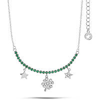 necklace jewel 925 Silver woman jewel Zircons GLA 256