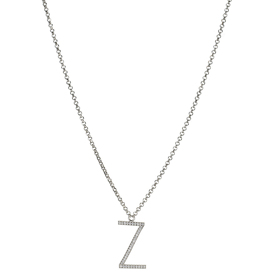 necklace jewel 925 Silver woman jewel Zircons J050Z