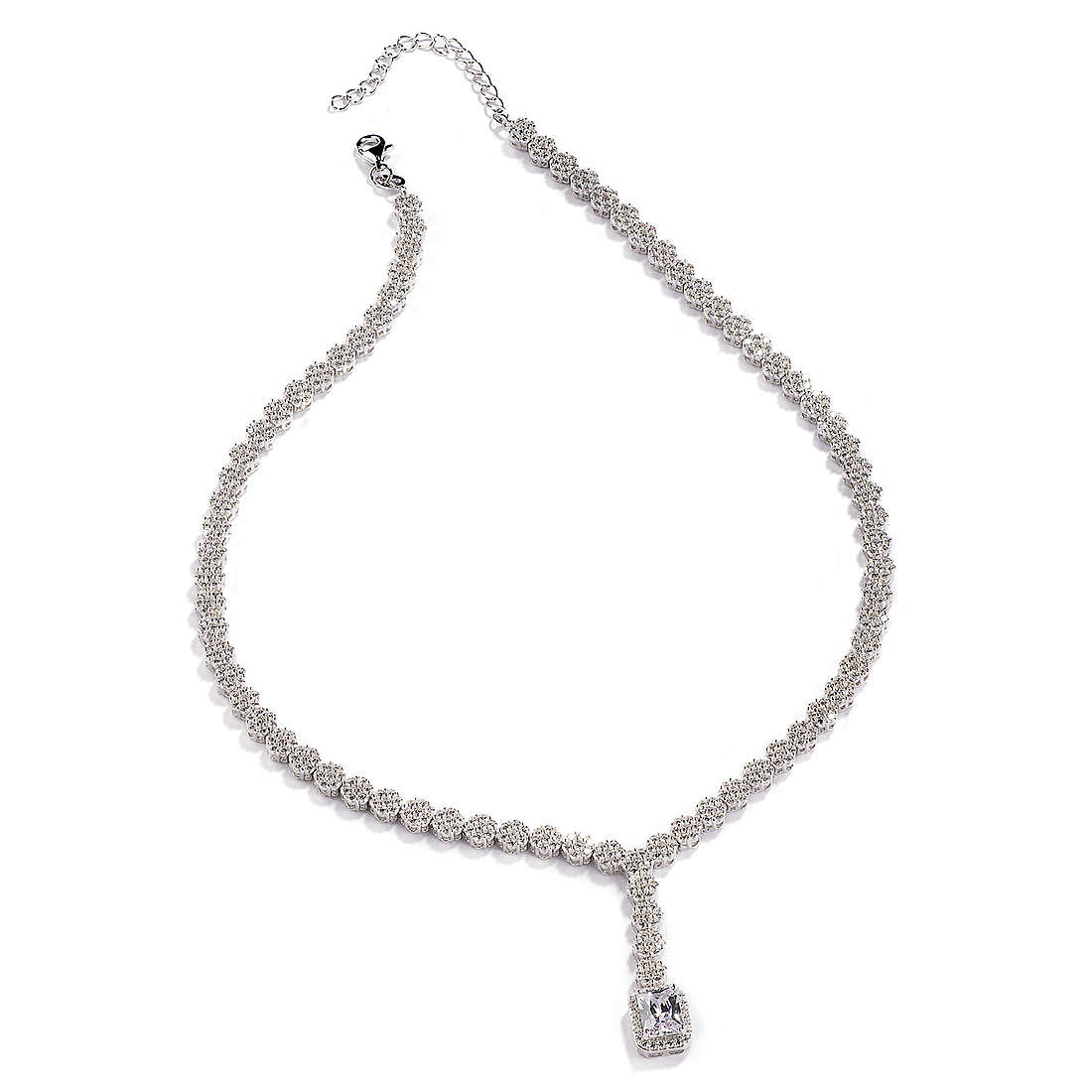 necklace jewel 925 Silver woman jewel Zircons J5383