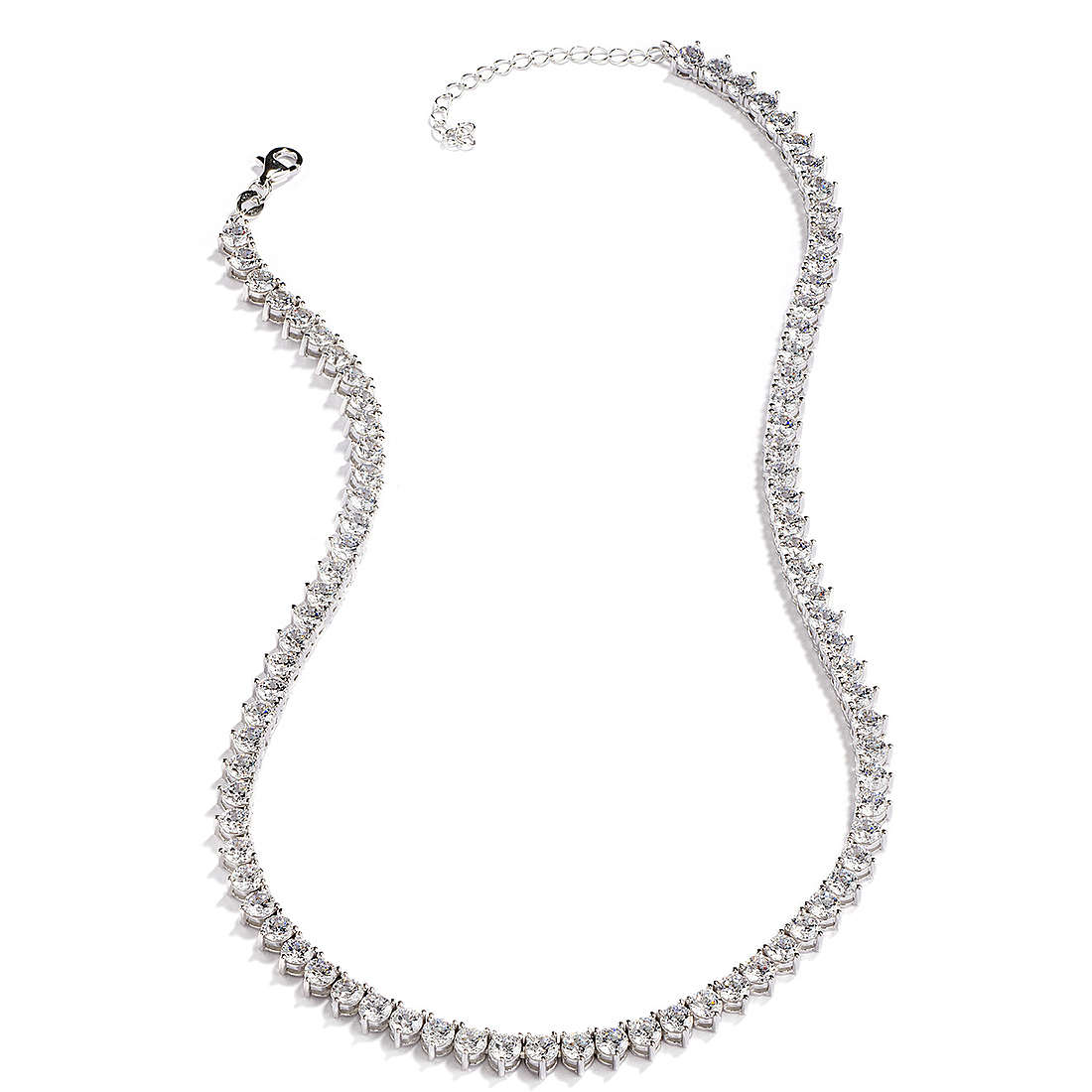 necklace jewel 925 Silver woman jewel Zircons J5386