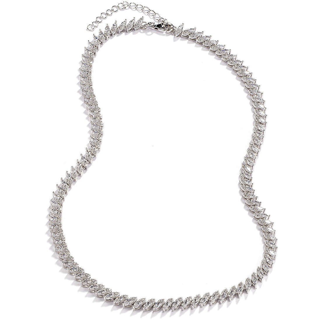 necklace jewel 925 Silver woman jewel Zircons J5389