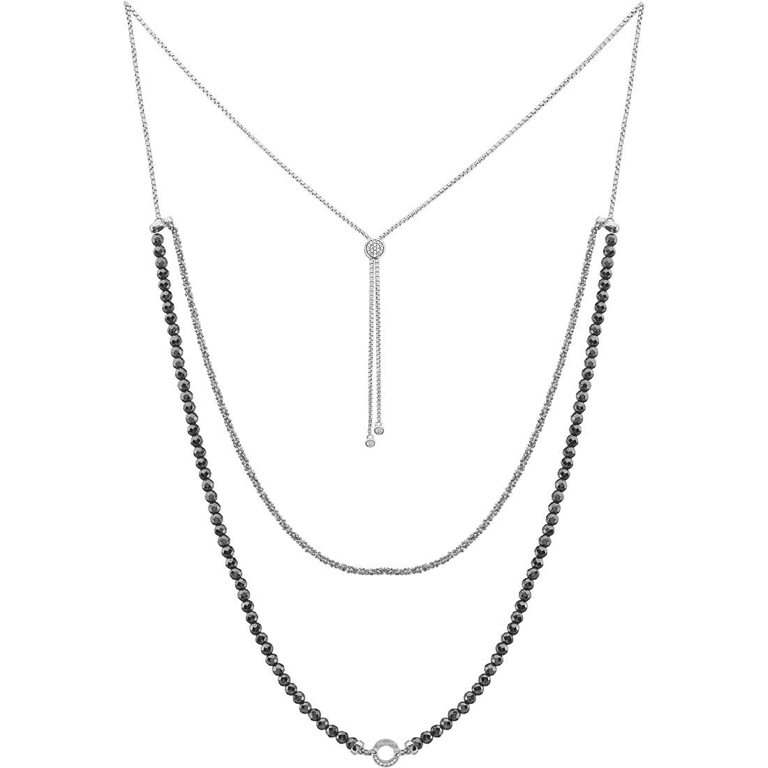 necklace jewel 925 Silver woman jewel Zircons, Semiprecious RSOE38