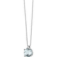 necklace jewel Gold woman jewel Diamond, Aquamarine GLB 1383