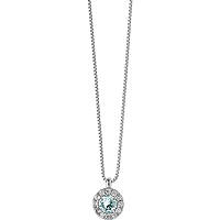 necklace jewel Gold woman jewel Diamond, Aquamarine GLQ 262