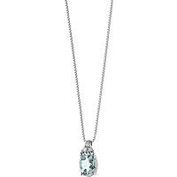 necklace jewel Gold woman jewel Diamond, Aquamarine GLQ 263