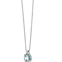 necklace jewel Gold woman jewel Diamond, Aquamarine GLQ 264