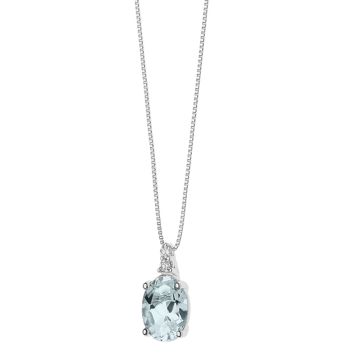 necklace jewel Gold woman jewel Diamond, Aquamarine GLQ 267