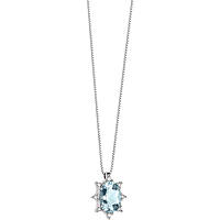 necklace jewel Gold woman jewel Diamond, Aquamarine GLQ 269