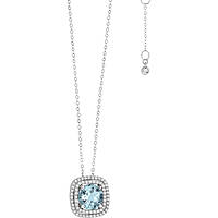 necklace jewel Gold woman jewel Diamond, Aquamarine GLQ 270