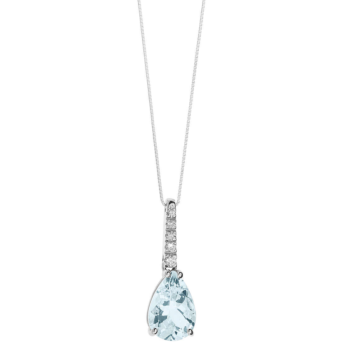 necklace jewel Gold woman jewel Diamond, Aquamarine GLQ 277