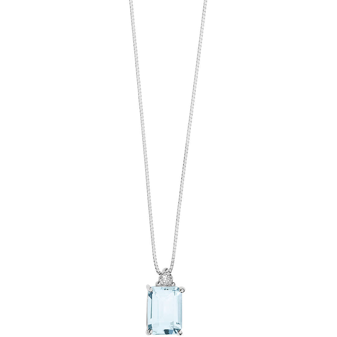 necklace jewel Gold woman jewel Diamond, Aquamarine GLQ 278