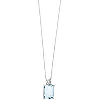 necklace jewel Gold woman jewel Diamond, Aquamarine GLQ 278