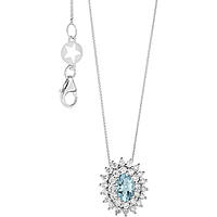 necklace jewel Gold woman jewel Diamond, Aquamarine GLQ 297