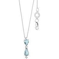 necklace jewel Gold woman jewel Diamond, Aquamarine GLQ 299