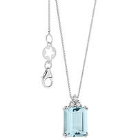 necklace jewel Gold woman jewel Diamond, Aquamarine GLQ 301