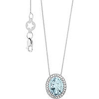 necklace jewel Gold woman jewel Diamond, Aquamarine GLQ 302