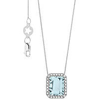 necklace jewel Gold woman jewel Diamond, Aquamarine GLQ 303