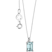 necklace jewel Gold woman jewel Diamond, Aquamarine GLQ 304