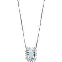 necklace jewel Gold woman jewel Diamond, Aquamarine GLQ 309