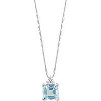 necklace jewel Gold woman jewel Diamond, Aquamarine GLQ 311