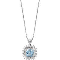 necklace jewel Gold woman jewel Diamond, Aquamarine GLQ 313