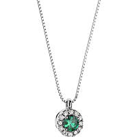 necklace jewel Gold woman jewel Diamond, Emerald GLB 1167